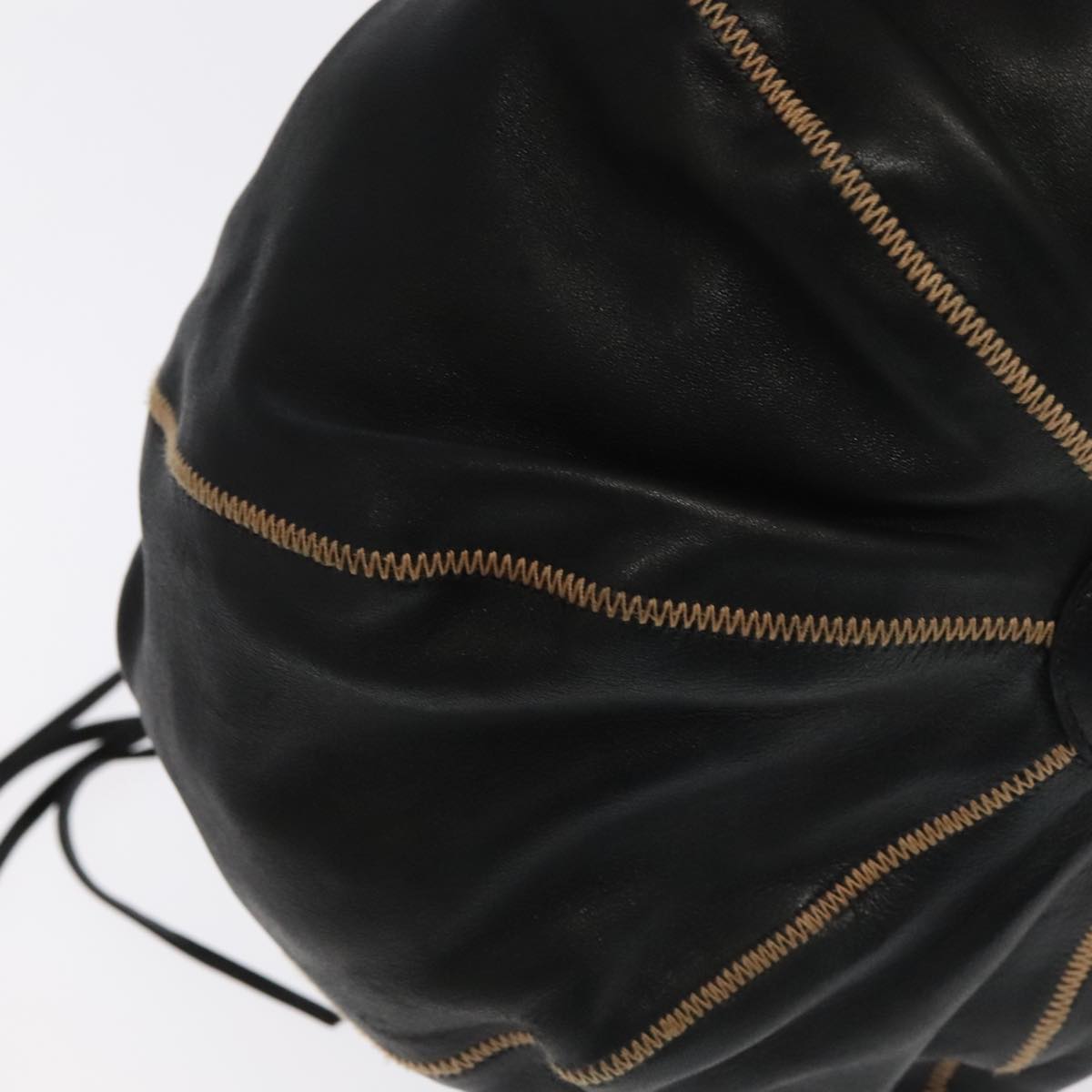 CHANEL Chain Purse Shoulder Bag Lamb Skin Black CC Auth PP024