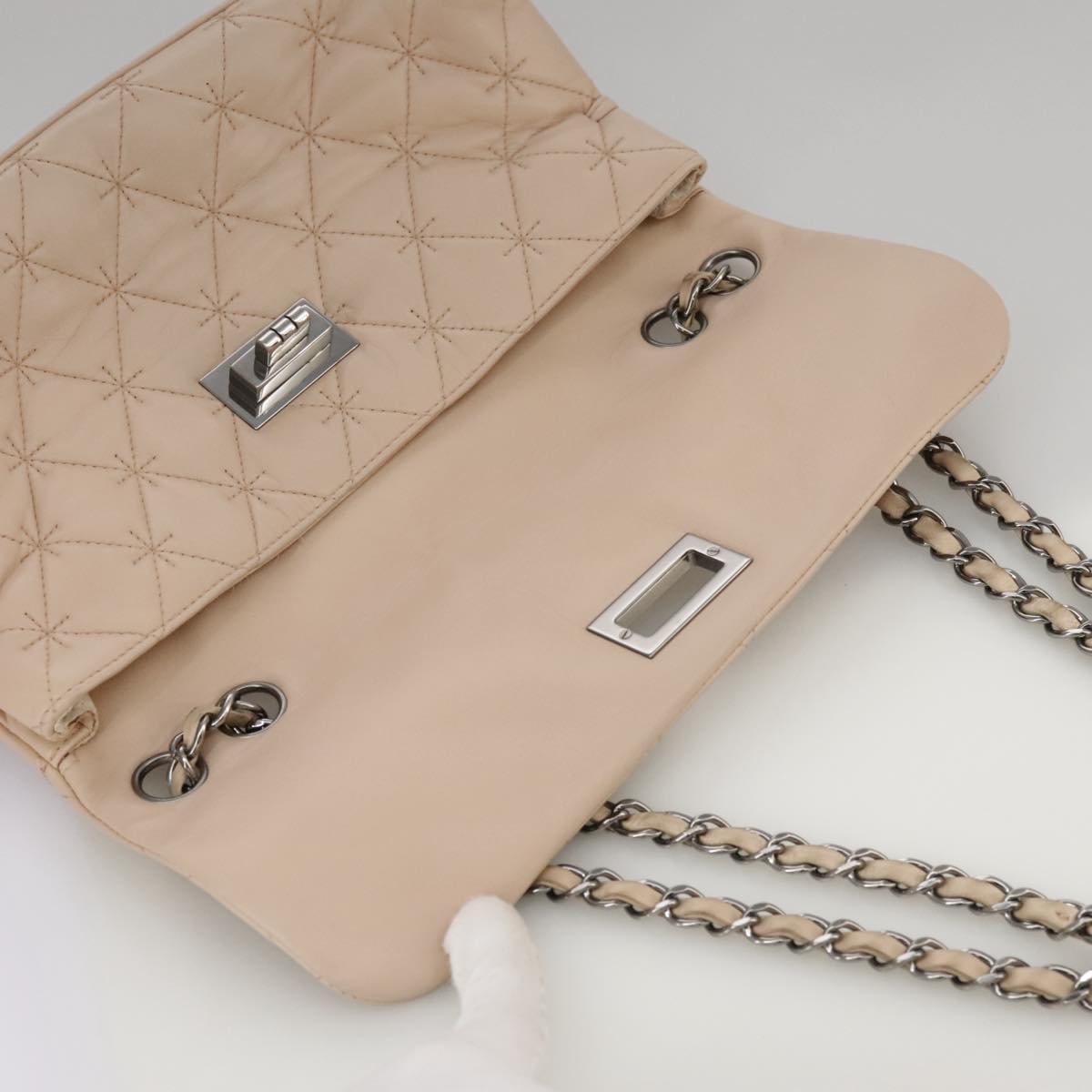CHANEL Matelasse Chain Shoulder Bag Caviar Skin Pink CC Auth PP047