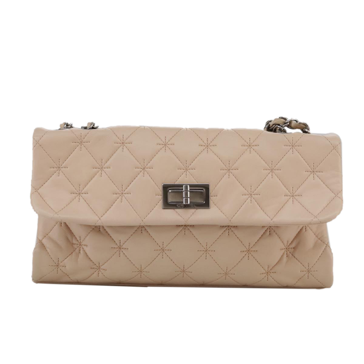 CHANEL Matelasse Chain Shoulder Bag Caviar Skin Pink CC Auth PP047