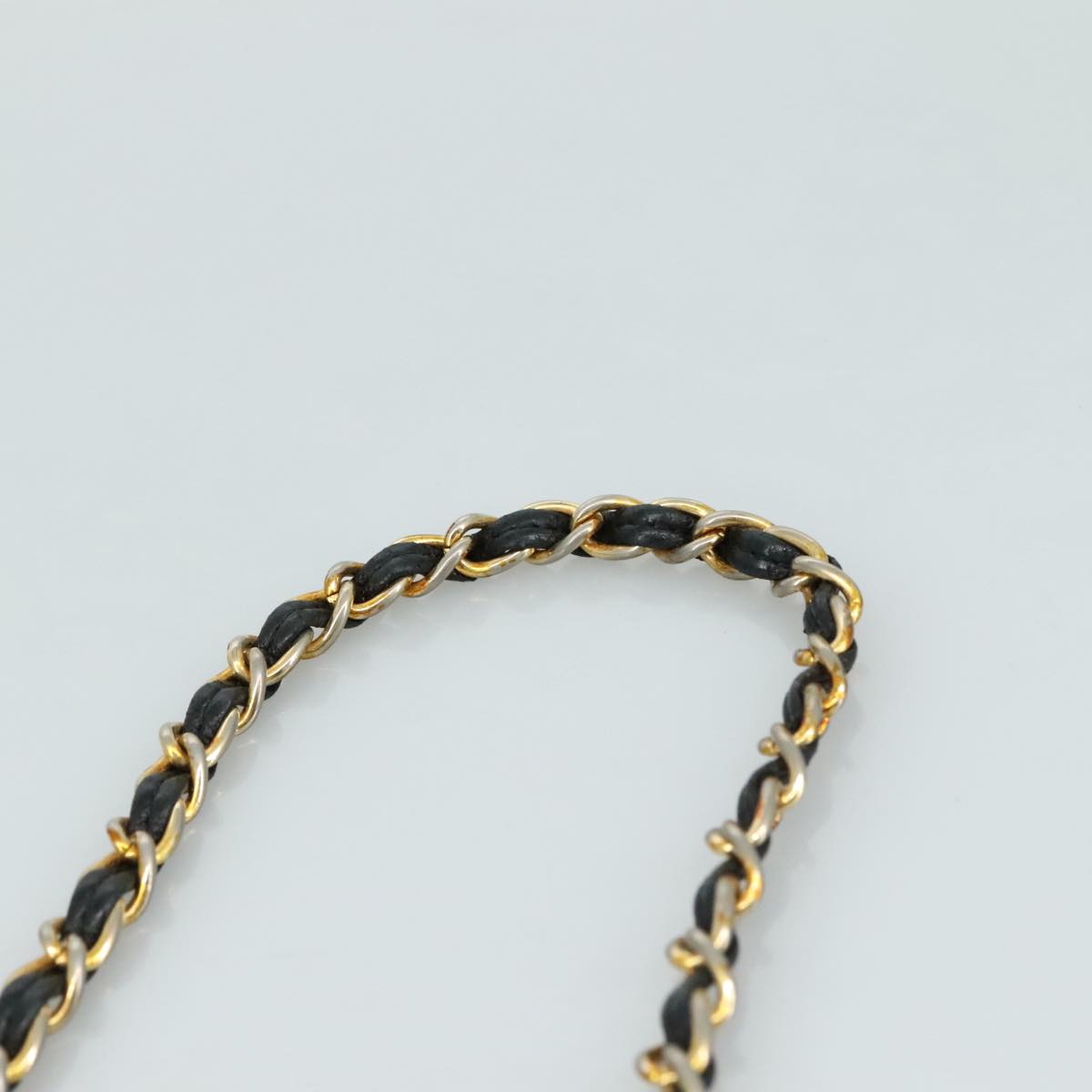 CHANEL Matelasse Chain Shoulder Bag Lamb Skin Black Gold CC Auth PP082