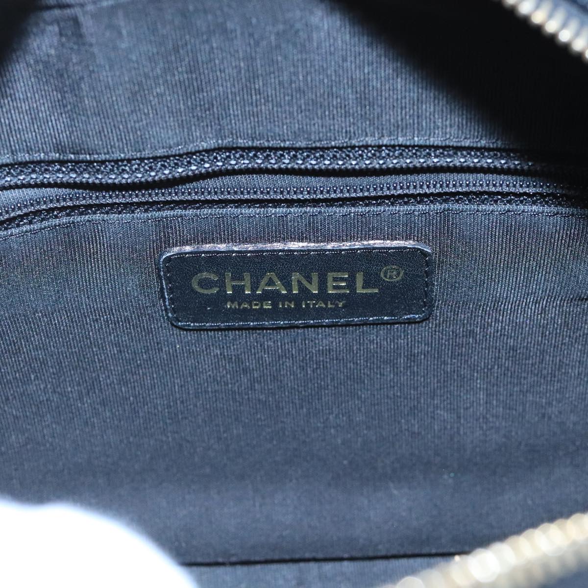 CHANEL Matelasse Hand Bag Caviar Skin Black CC Auth PP100A