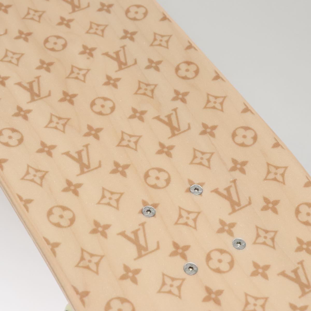 LOUIS VUITTON Skateboard Wood Beige GI0637 LV Auth 115970M