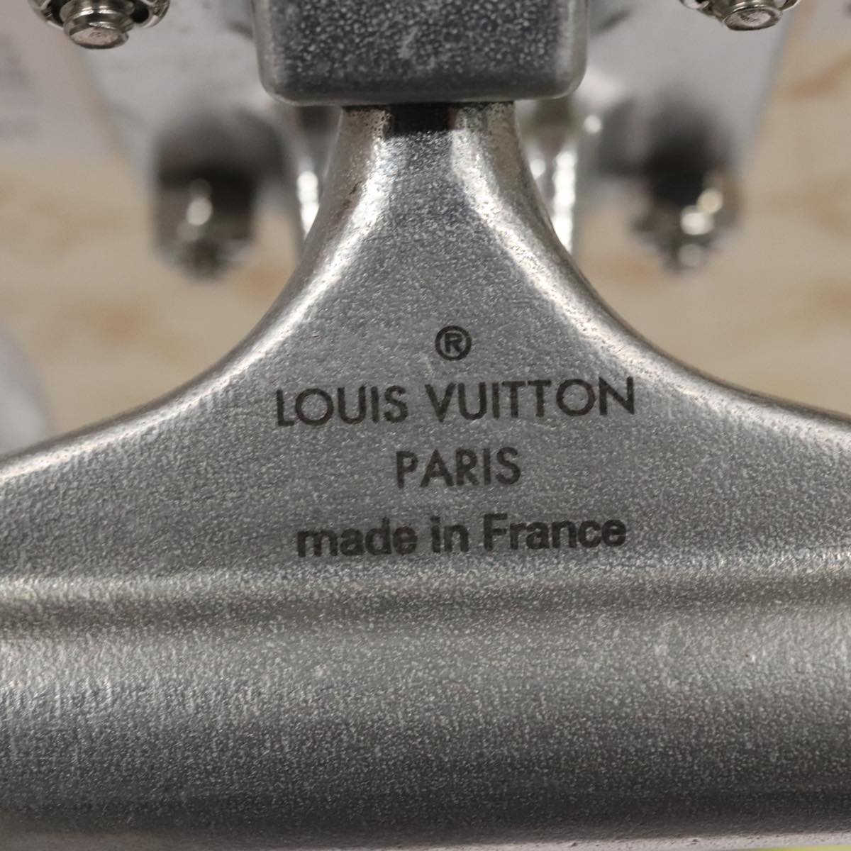 LOUIS VUITTON Skateboard Wood Beige GI0637 LV Auth 115970M