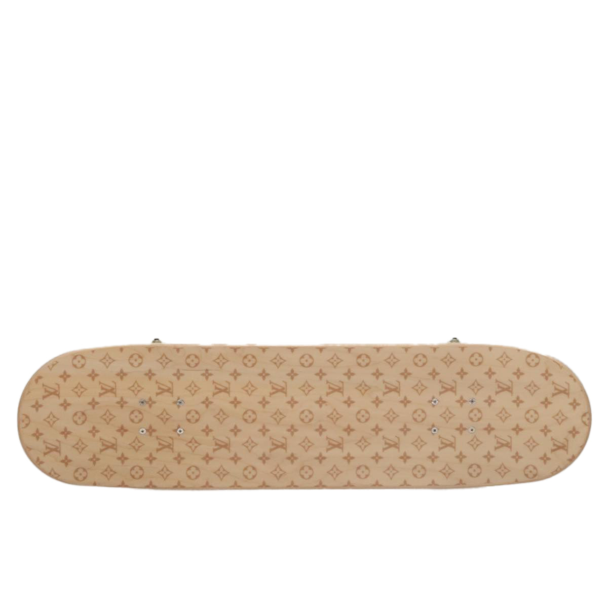 LOUIS VUITTON Skateboard Wood Beige GI0637 LV Auth 115970M