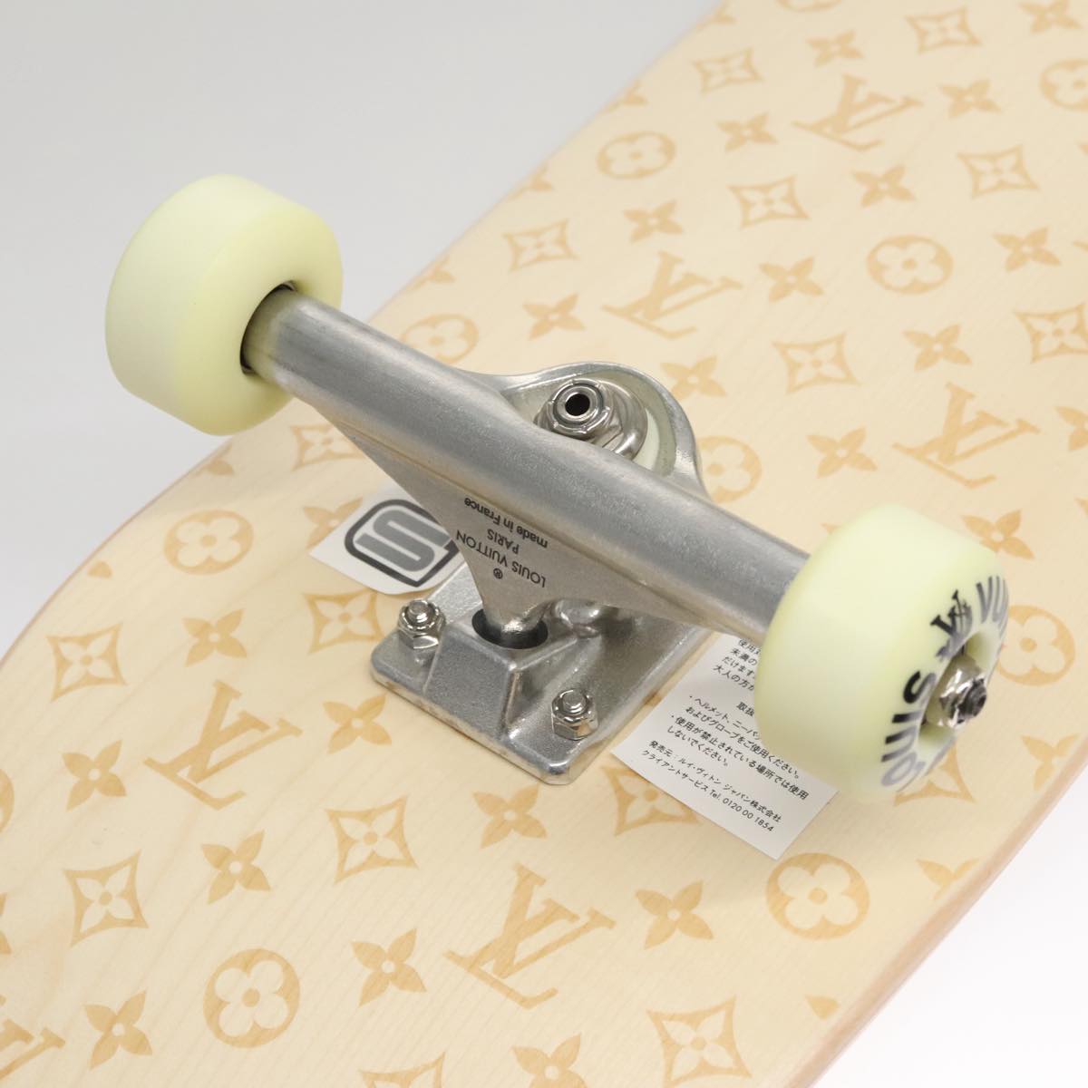 LOUIS VUITTON Skateboard Wood Beige GI0637 LV Auth 115970M