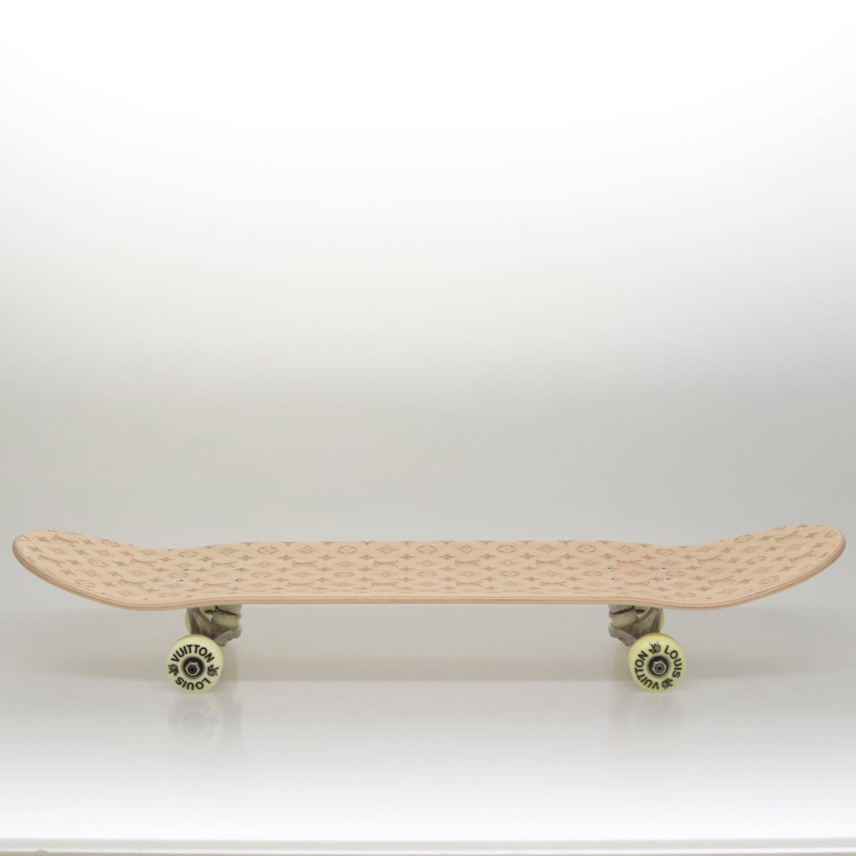 LOUIS VUITTON Skateboard Wood Beige GI0637 LV Auth 115970M