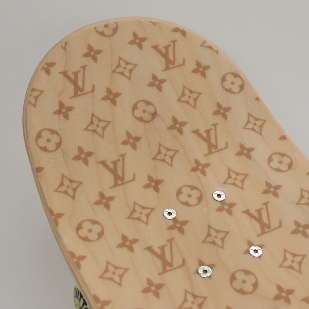 LOUIS VUITTON Skateboard Wood Beige GI0637 LV Auth 115970M