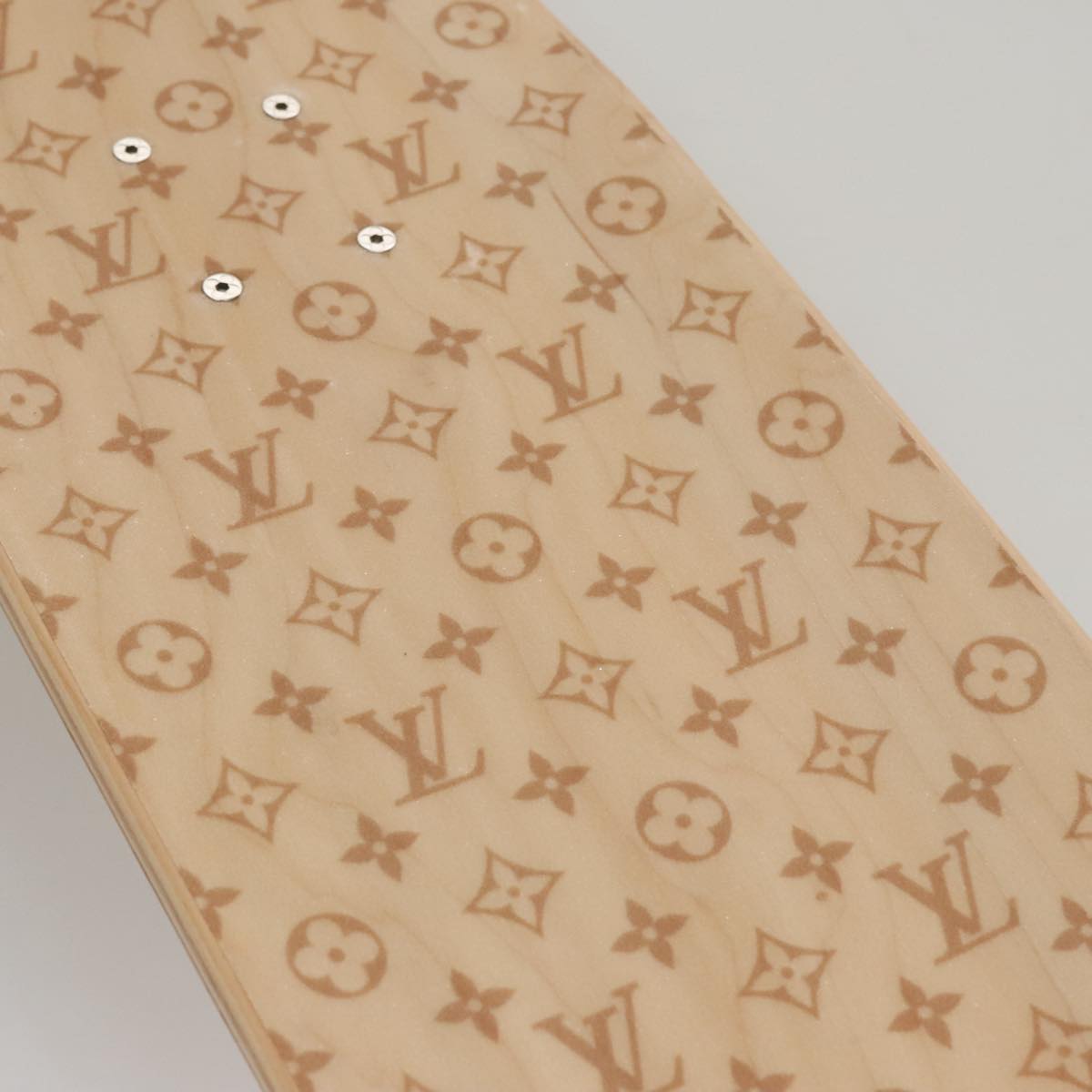 LOUIS VUITTON Skateboard Wood Beige GI0637 LV Auth 115970M