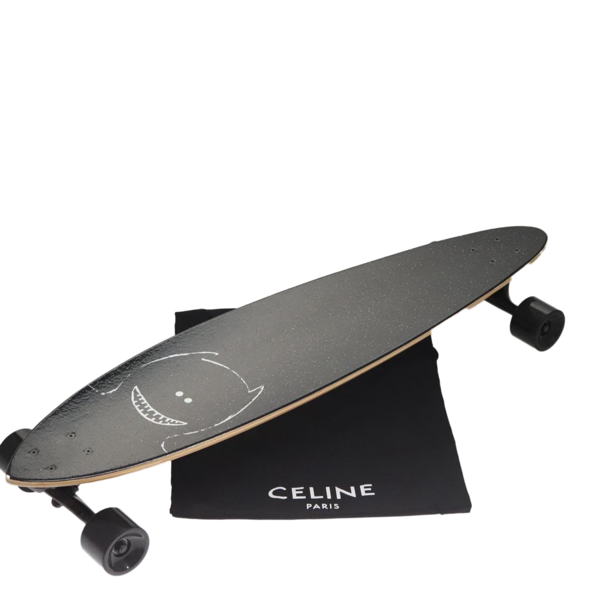 CELINE Scott Daniel Ellison Collaboration Skateboard Wood Black Auth 115971M