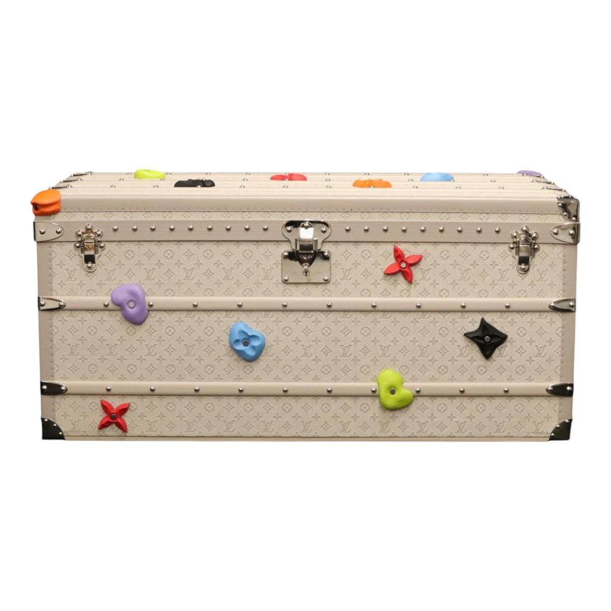 LOUIS VUITTON Taurillon Climbing Coolie Rosin 110Trunk White M10074 Auth 115972S
