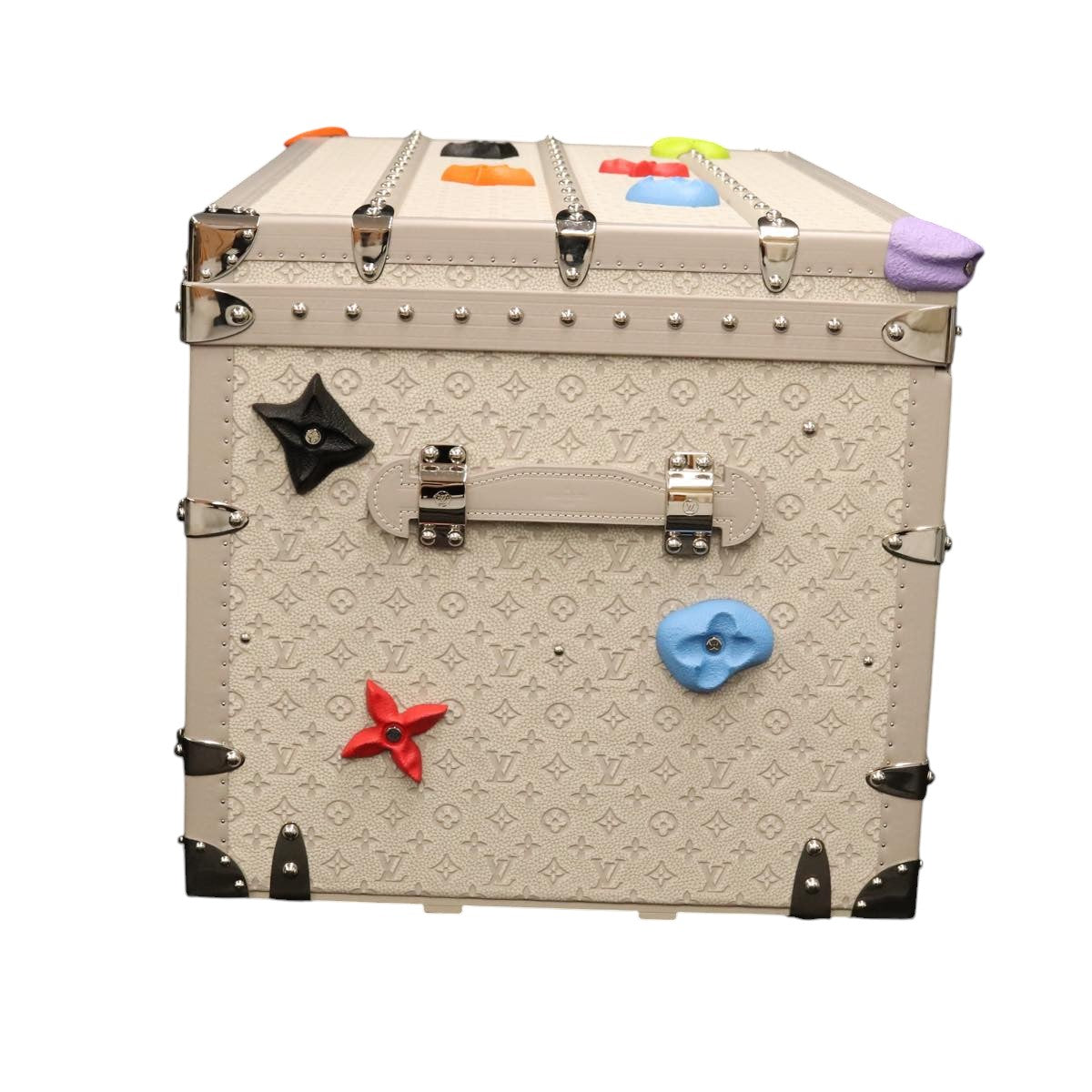 LOUIS VUITTON Taurillon Climbing Coolie Rosin 110Trunk White M10074 Auth 115972S