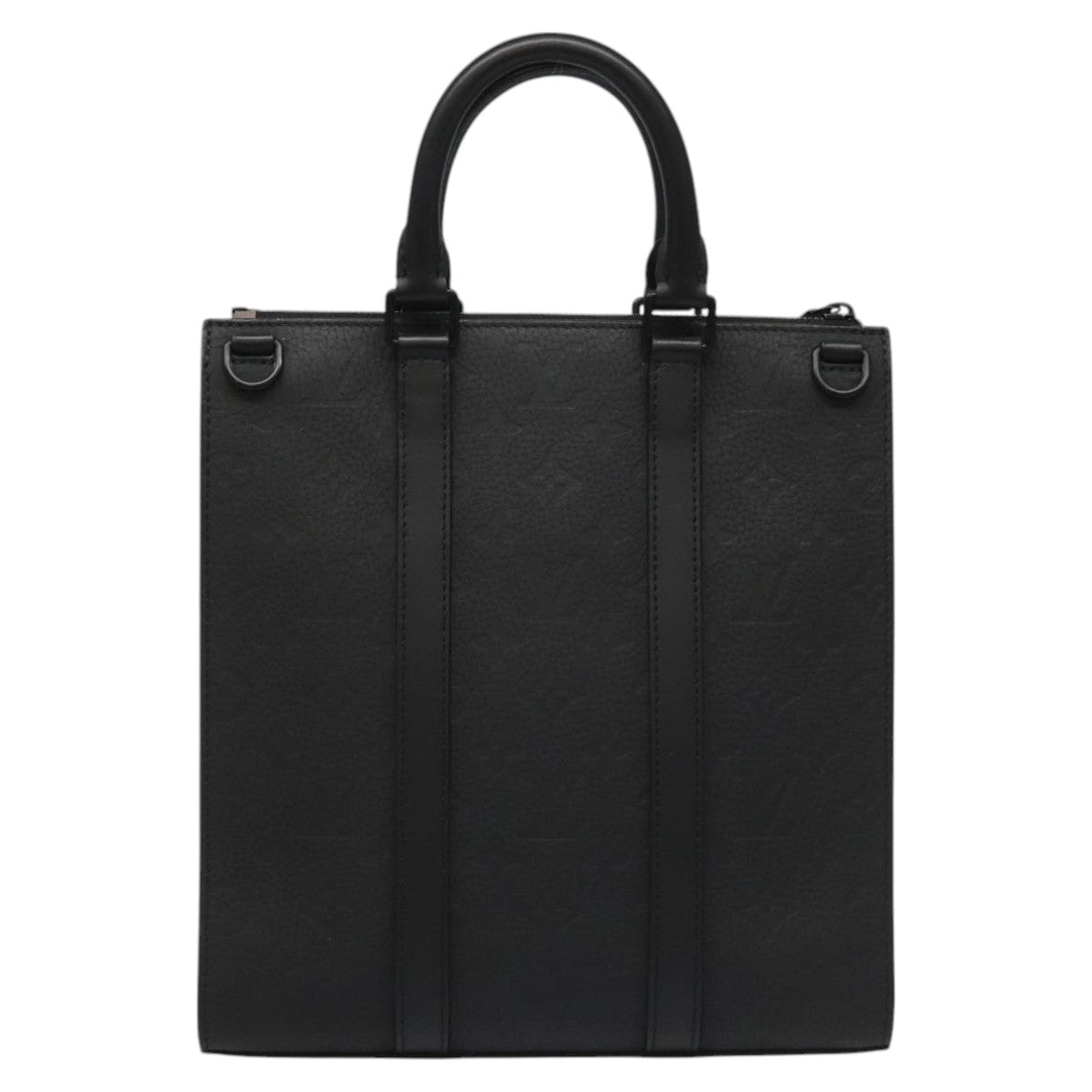 LOUIS VUITTON Monogram Taurillon Clemence Sac Plat Cloth Bag M21884 Auth PP196