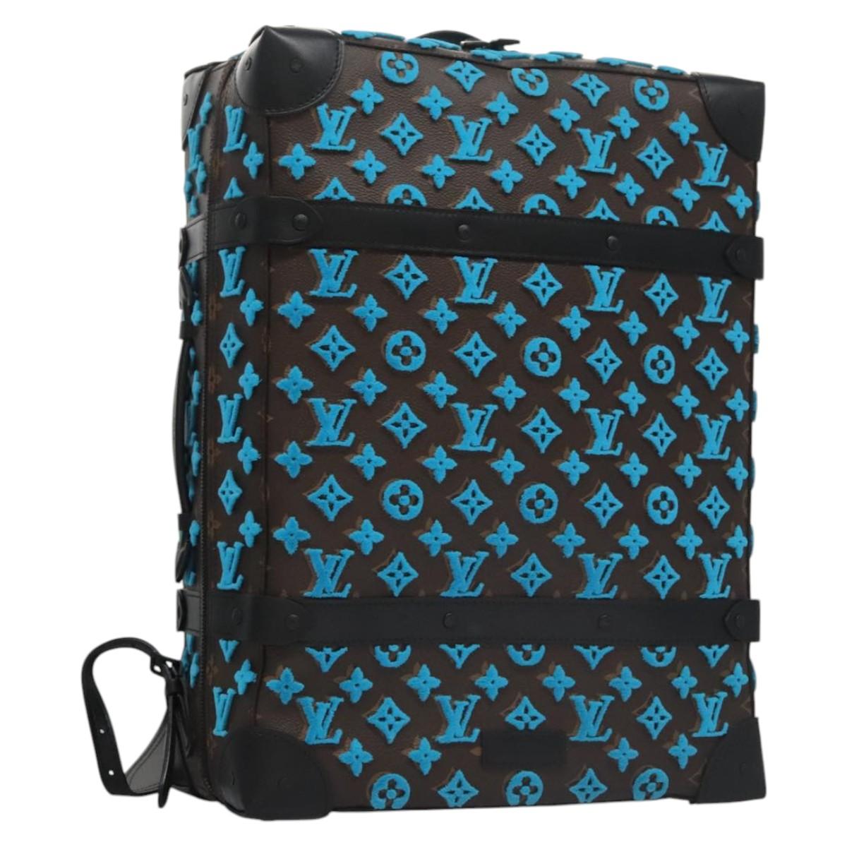 LOUIS VUITTON Monogram Tuftage Soft Trunk Backpack PM Blue M45077 Auth PP272SA