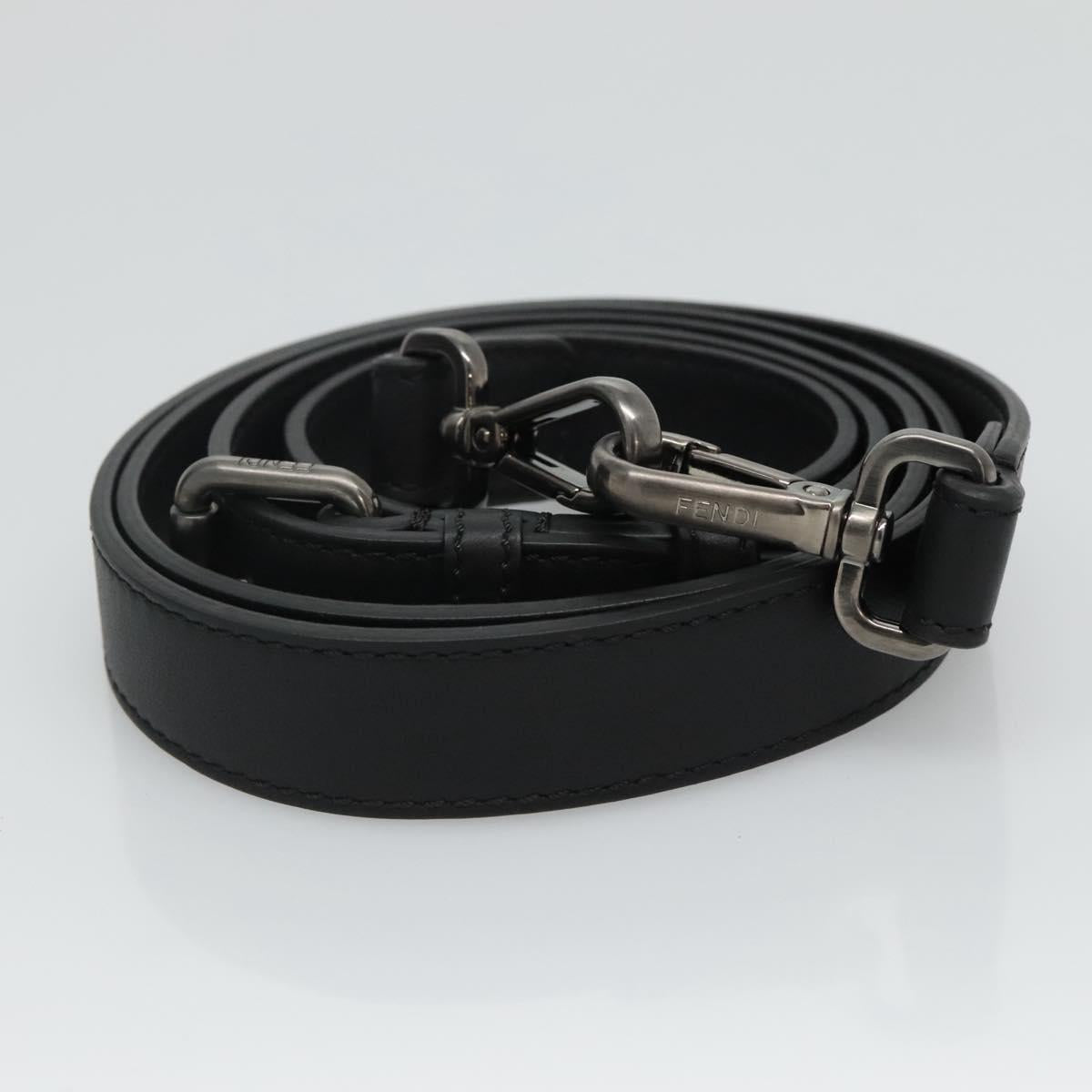 FENDI Hand Bag Leather 2way Black Auth PP274V