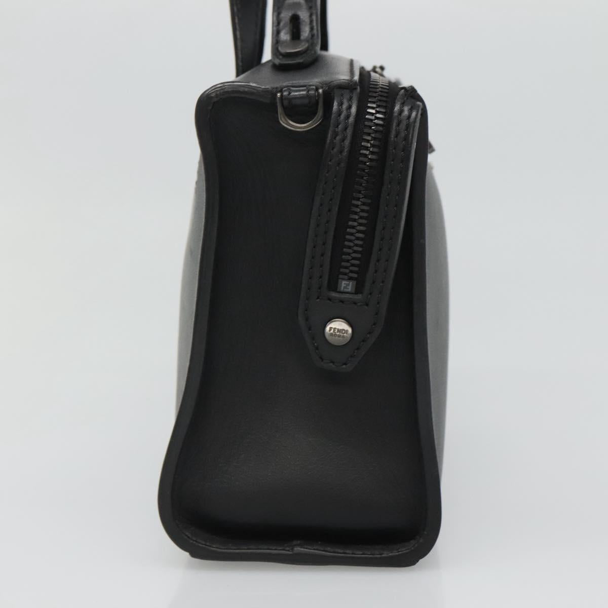 FENDI Hand Bag Leather 2way Black Auth PP274V