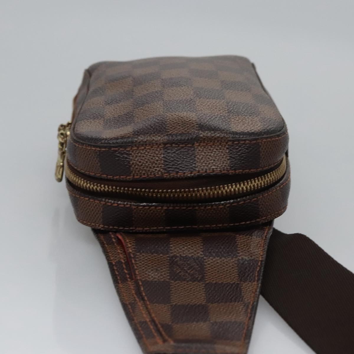 LOUIS VUITTON Damier Ebene Geronimos Shoulder Bag N51994 LV Auth PP367