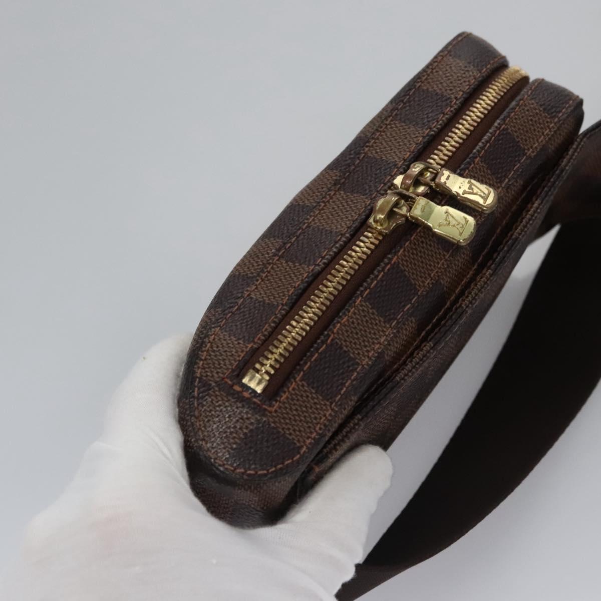 LOUIS VUITTON Damier Ebene Geronimos Shoulder Bag N51994 LV Auth PP367