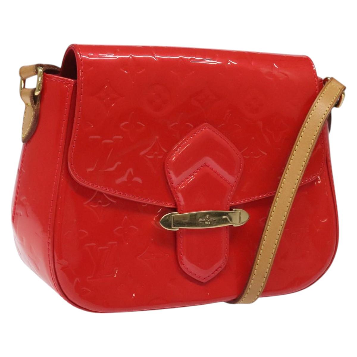 LOUIS VUITTON Vernis Bell Flower GM Bag Rouge Grunadine M91728 LV Auth PP371