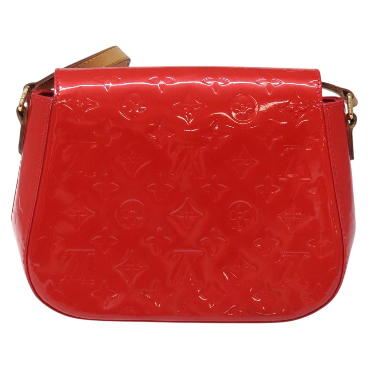 LOUIS VUITTON Vernis Bell Flower GM Bag Rouge Grunadine M91728 LV Auth PP371