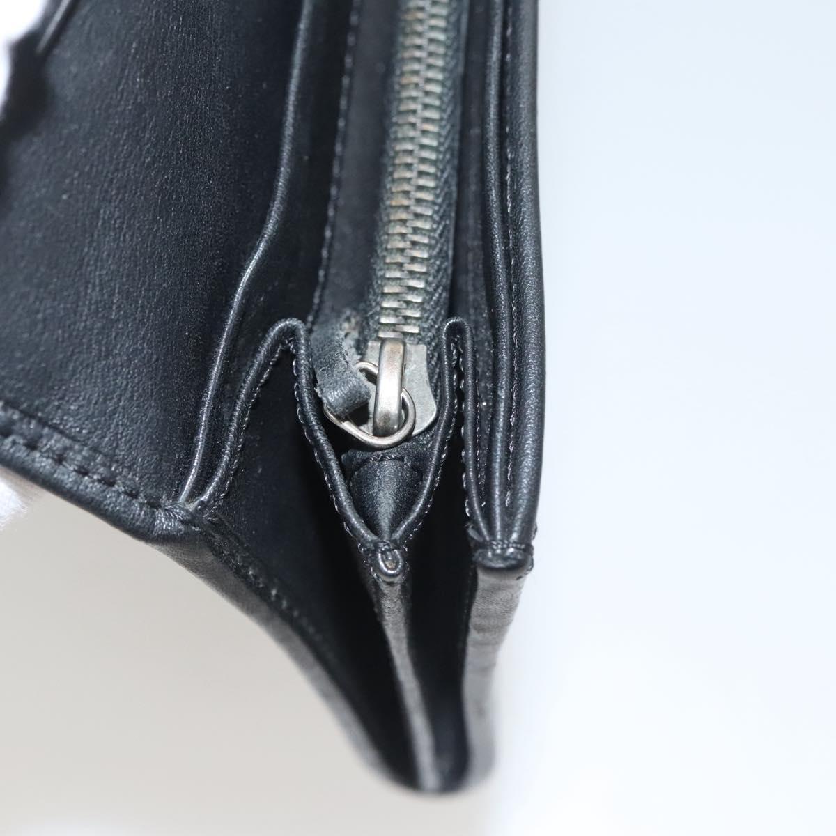 FENDI Zucchino Canvas Long Wallet Black Auth PP452