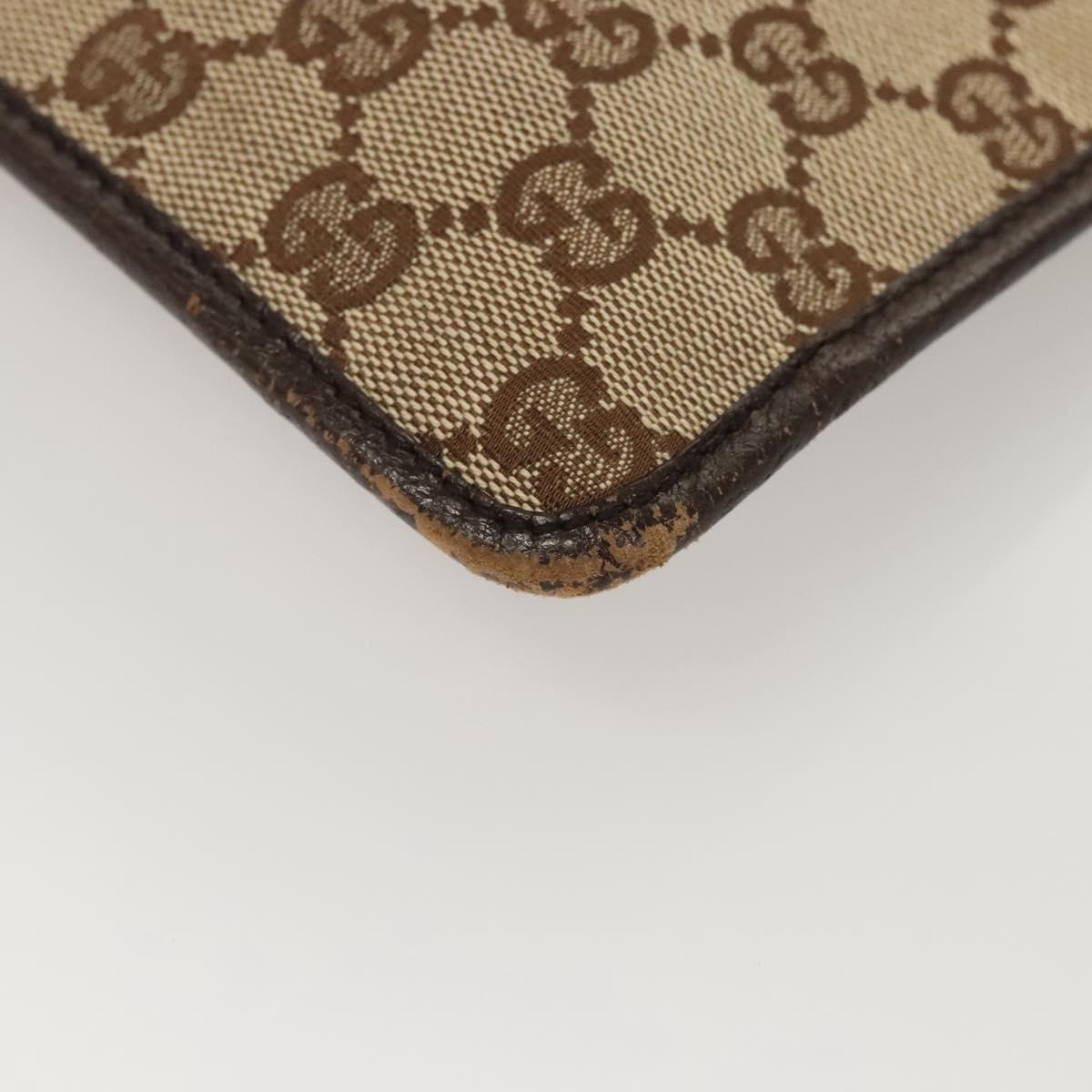 GUCCI GG Canvas Shoulder Bag Beige 27639 Auth PP476