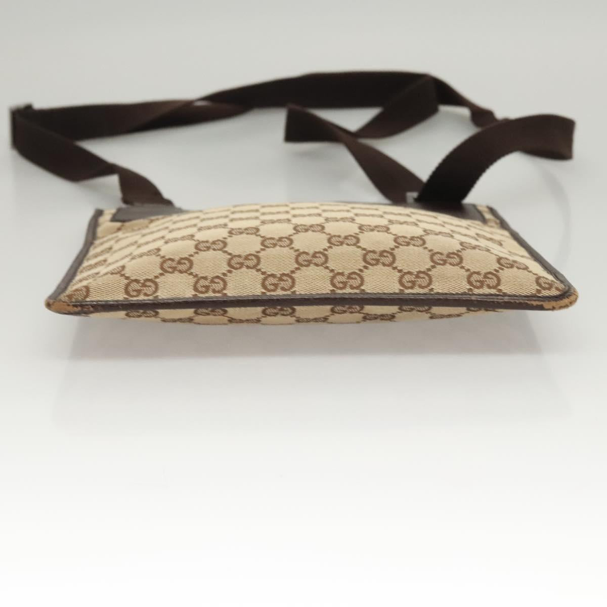 GUCCI GG Canvas Shoulder Bag Beige 27639 Auth PP476