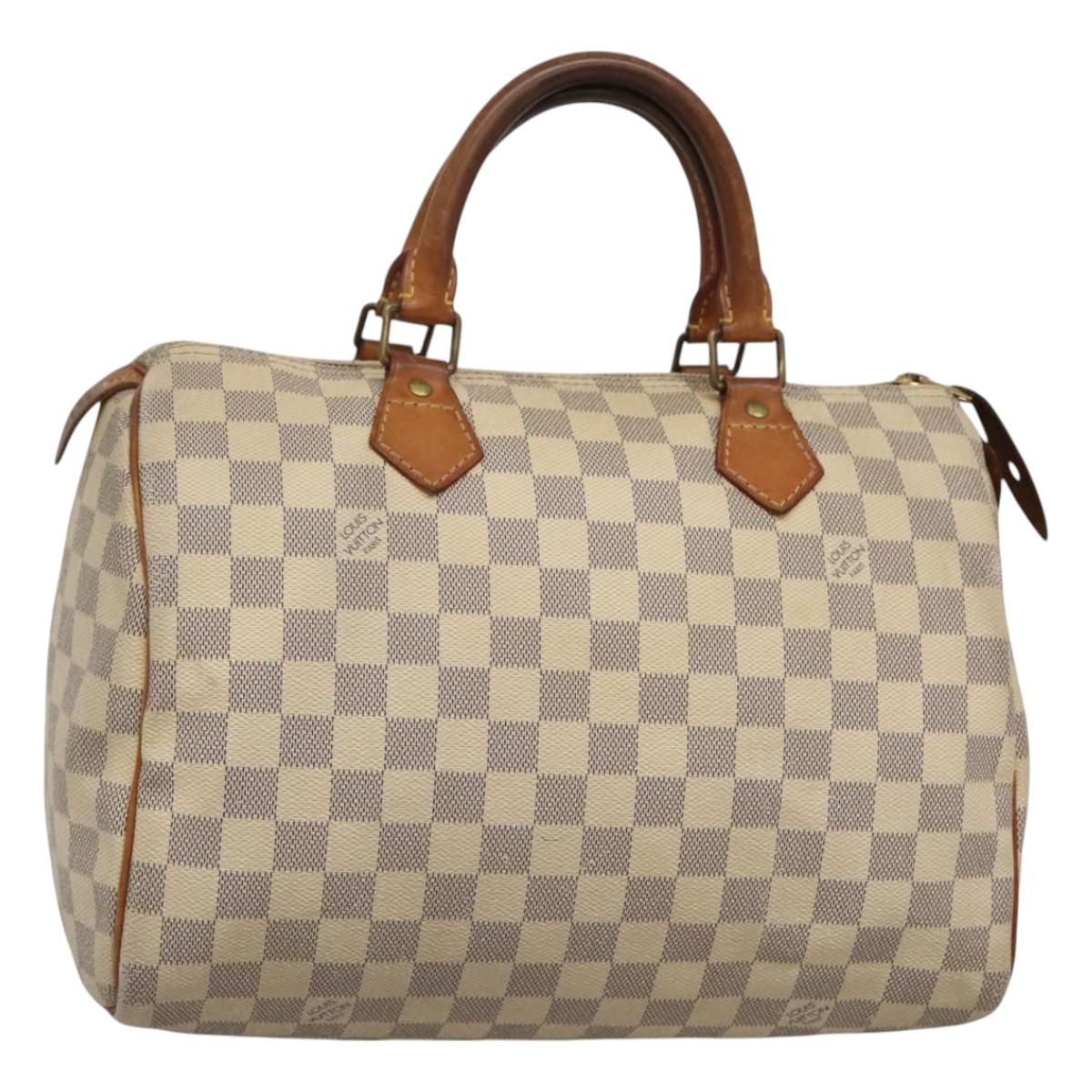 LOUIS VUITTON Damier Azur Speedy 30 Hand Bag N41533 LV Auth PP506