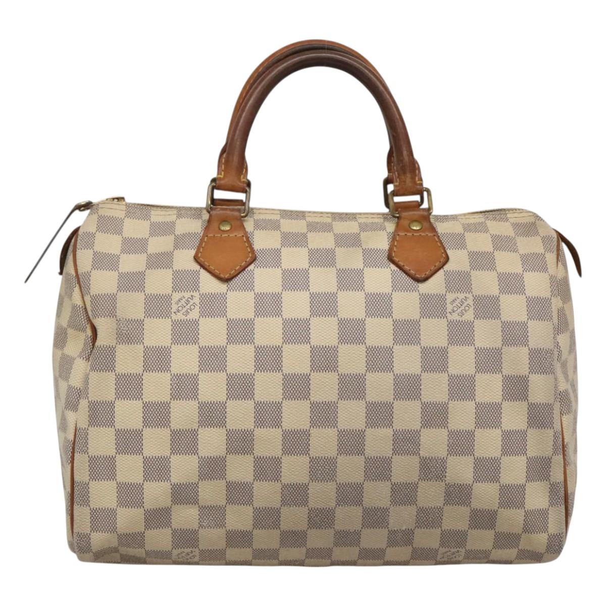 LOUIS VUITTON Damier Azur Speedy 30 Hand Bag N41533 LV Auth PP506