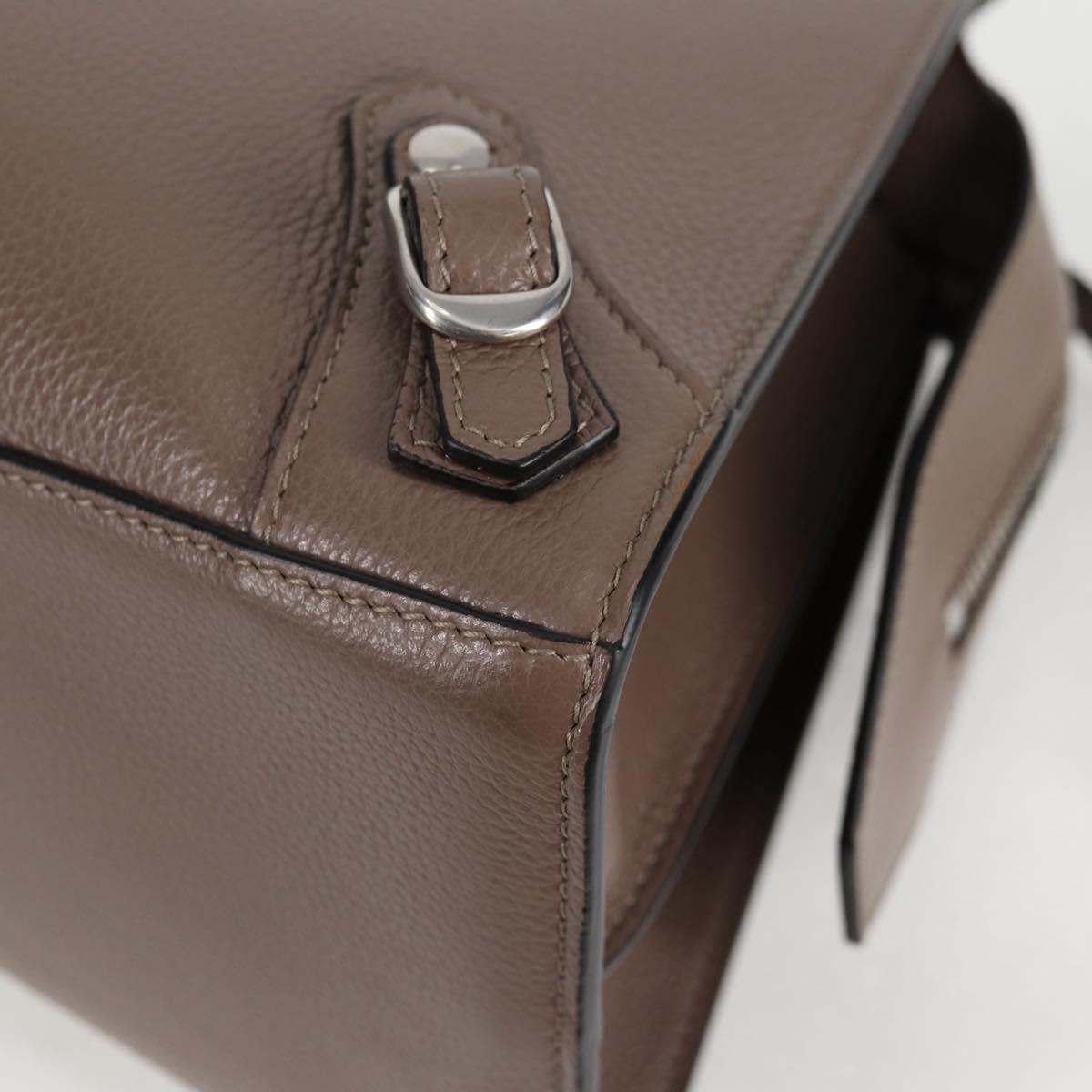 BALENCIAGA Neo Classic City S Bag Leather 2way Brown Silver 638521 Auth PP590M