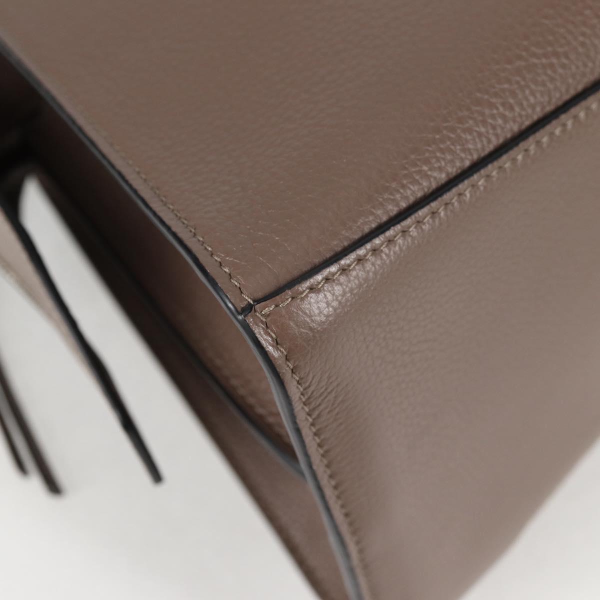 BALENCIAGA Neo Classic City S Bag Leather 2way Brown Silver 638521 Auth PP590M