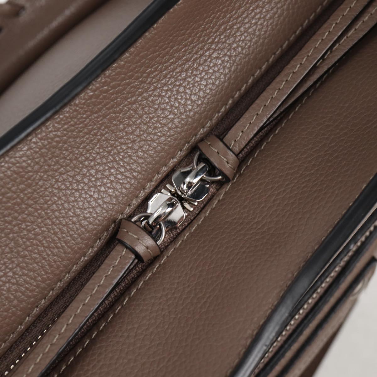BALENCIAGA Neo Classic City S Bag Leather 2way Brown Silver 638521 Auth PP590M