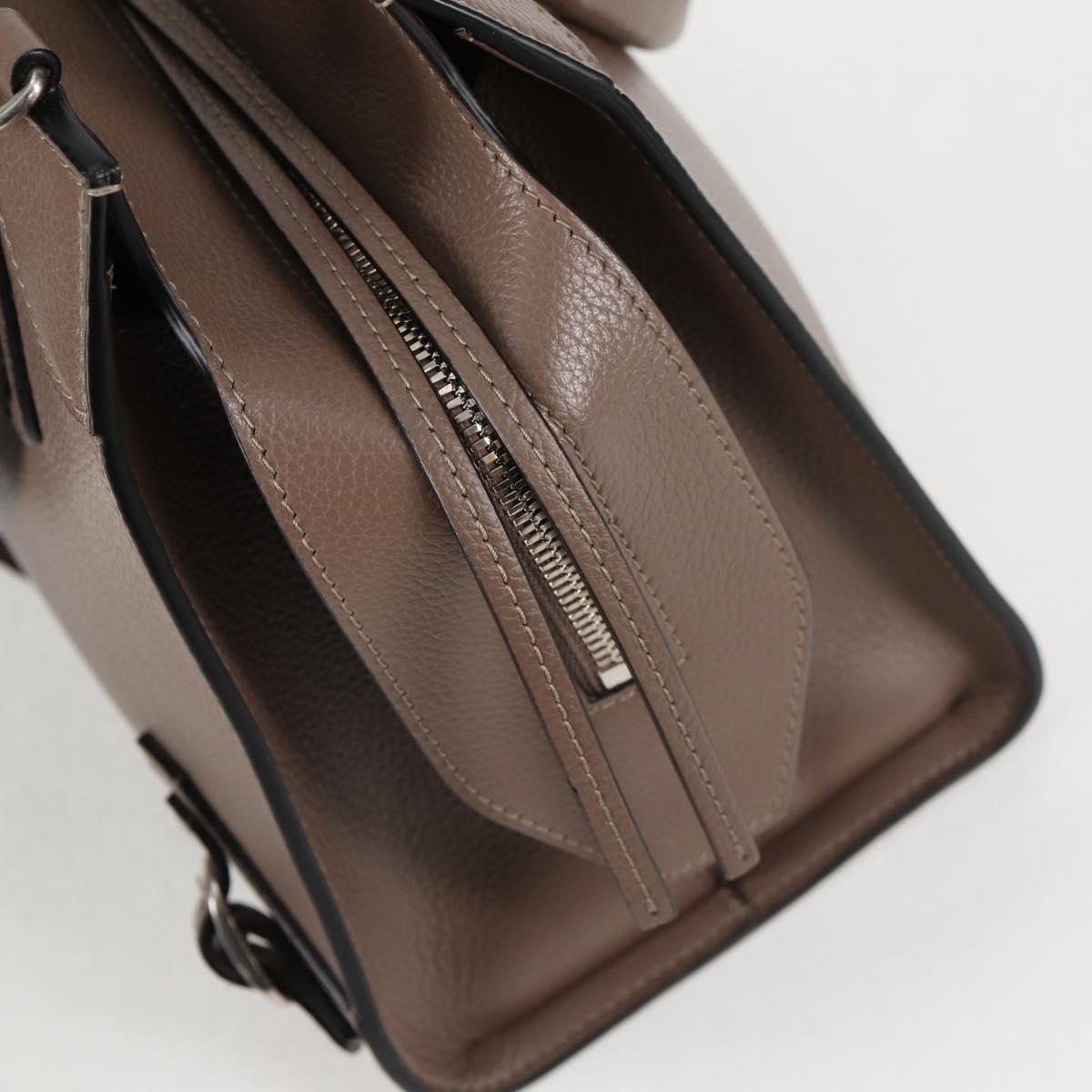 BALENCIAGA Neo Classic City S Bag Leather 2way Brown Silver 638521 Auth PP590M