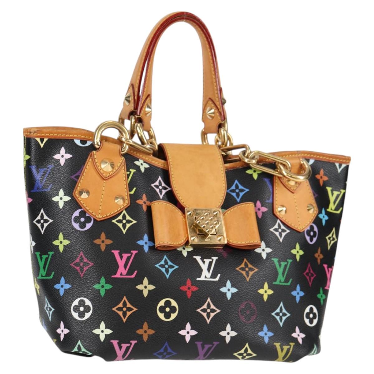 LOUIS VUITTON Monogram Multicolor Annie MM Bag Black M40308 LV Auth PP654V
