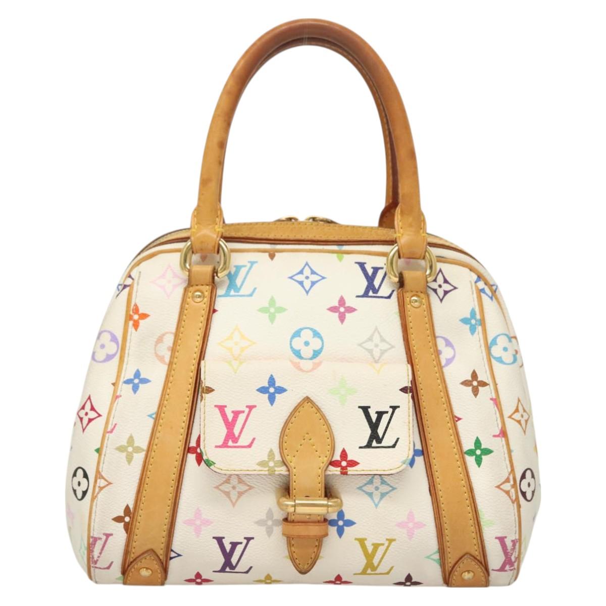 LOUIS VUITTON Monogram Multicolor Priscilla Hand Bag White M40096 LV Auth PP656