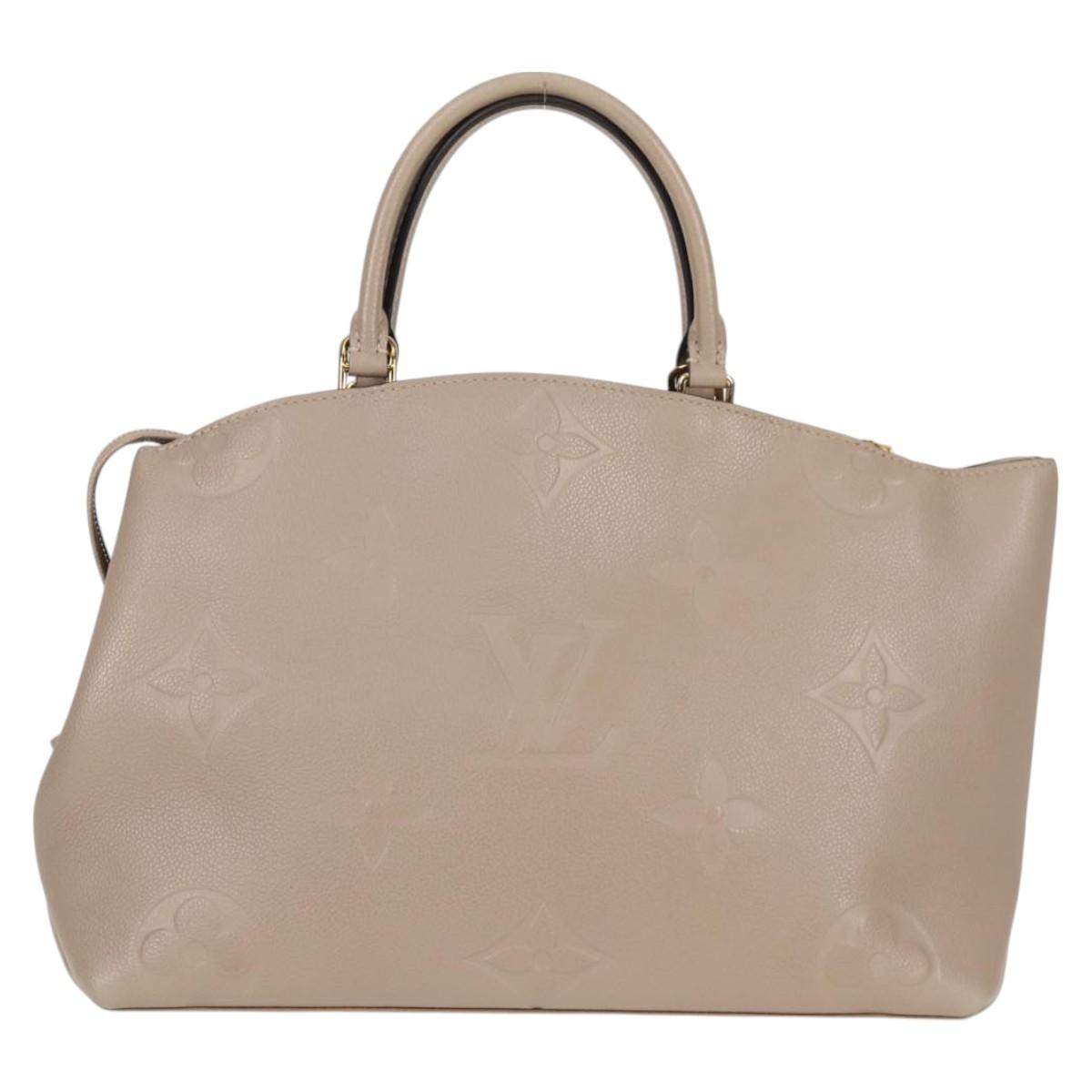 LOUIS VUITTON Monogram Empreinte Grand Palais MM Bag Beige M45833 LV Auth PP672M