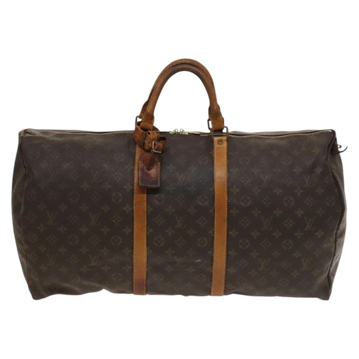 LOUIS VUITTON Monogram Keepall 60 Boston Bag Vintage M41422 LV Auth PP681