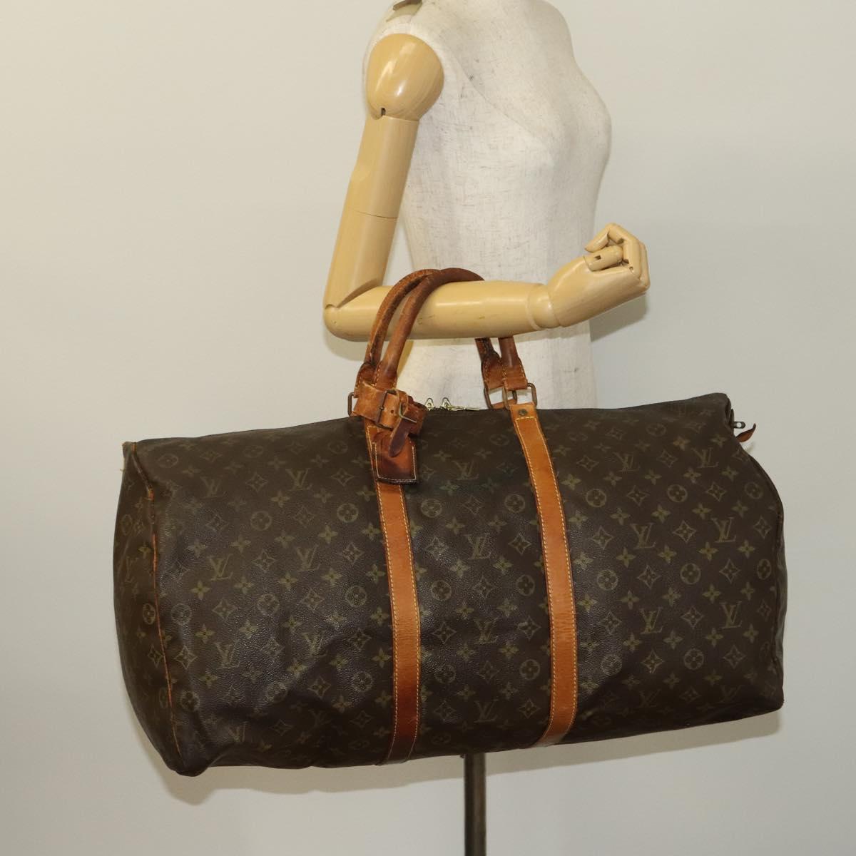 LOUIS VUITTON Monogram Keepall 60 Boston Bag Vintage M41422 LV Auth PP681