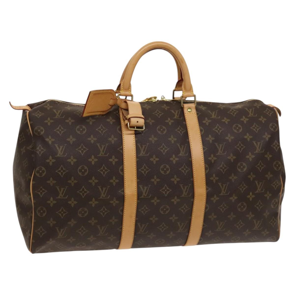 LOUIS VUITTON Monogram Keepall 50 Boston Bag M41426 LV Auth PP687