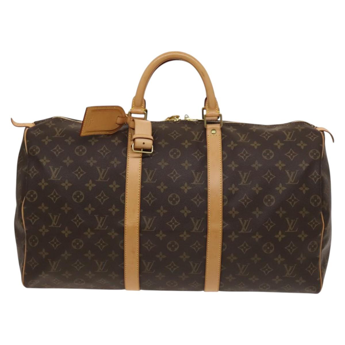 LOUIS VUITTON Monogram Keepall 50 Boston Bag M41426 LV Auth PP687