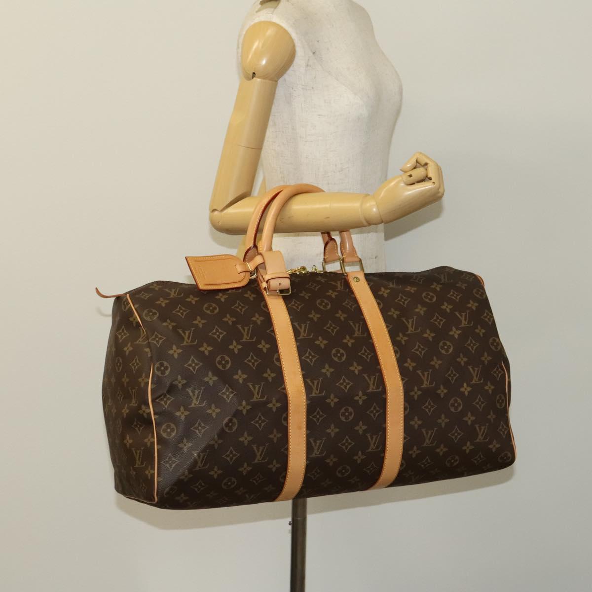 LOUIS VUITTON Monogram Keepall 50 Boston Bag M41426 LV Auth PP687