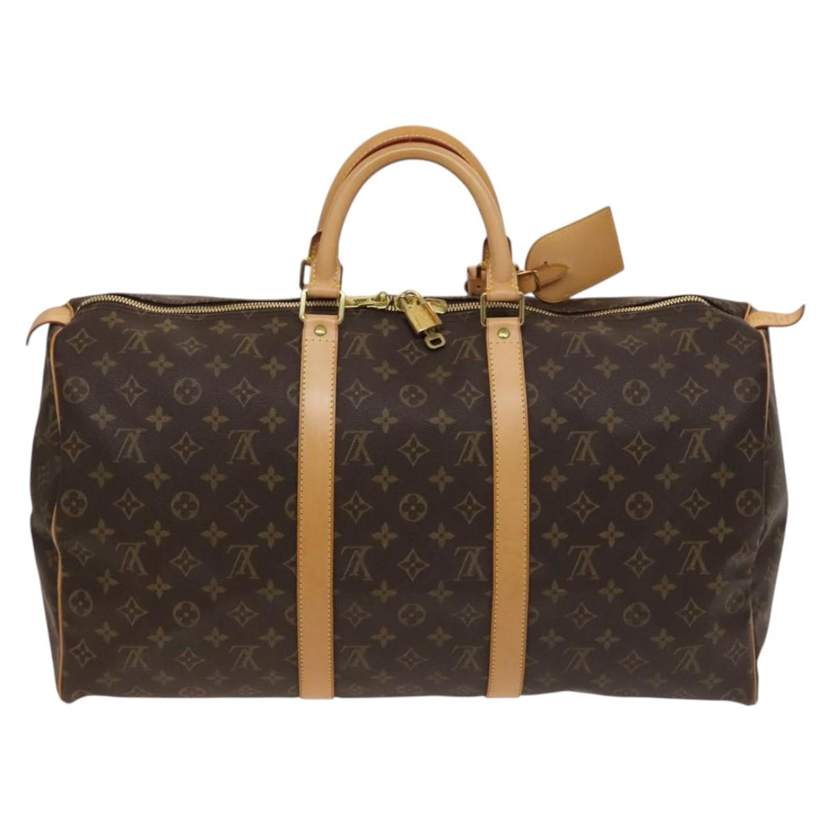 LOUIS VUITTON Monogram Keepall 50 Boston Bag M41426 LV Auth PP687