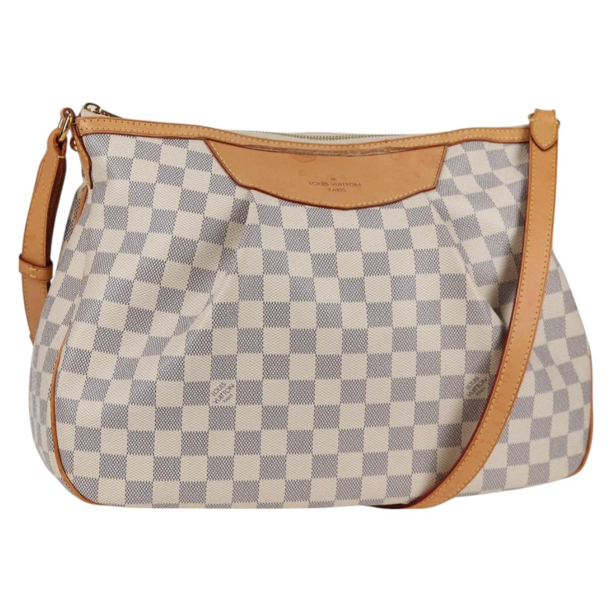 LOUIS VUITTON Damier Azur Siracusa MM Shoulder Bag N41112 LV Auth PP706V