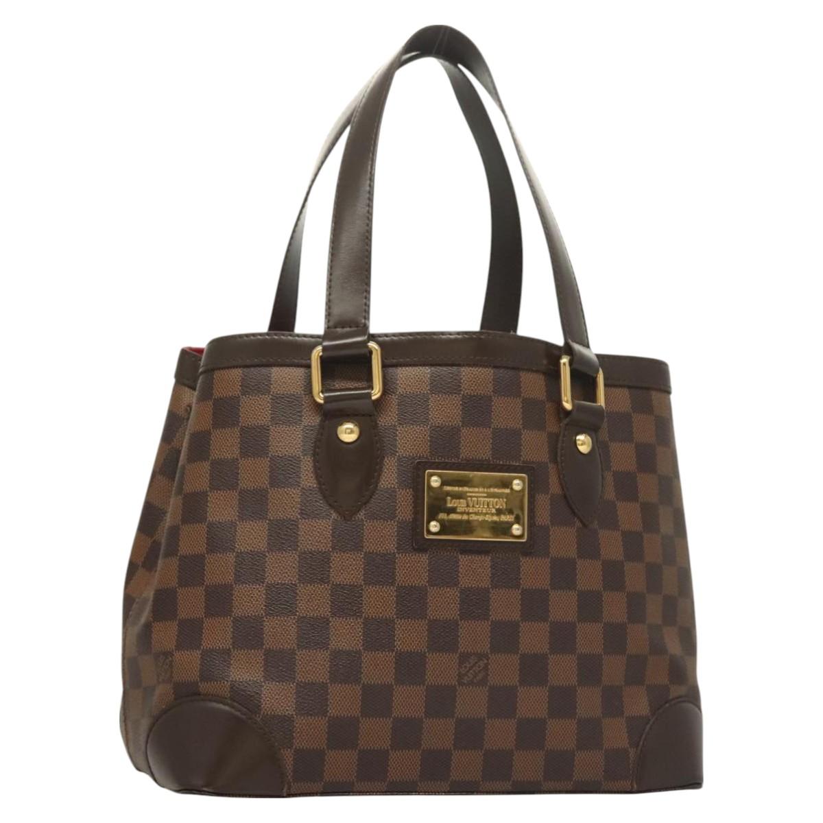 LOUIS VUITTON Damier Ebene Hampstead PM Tote Bag N51205 LV Auth PP715