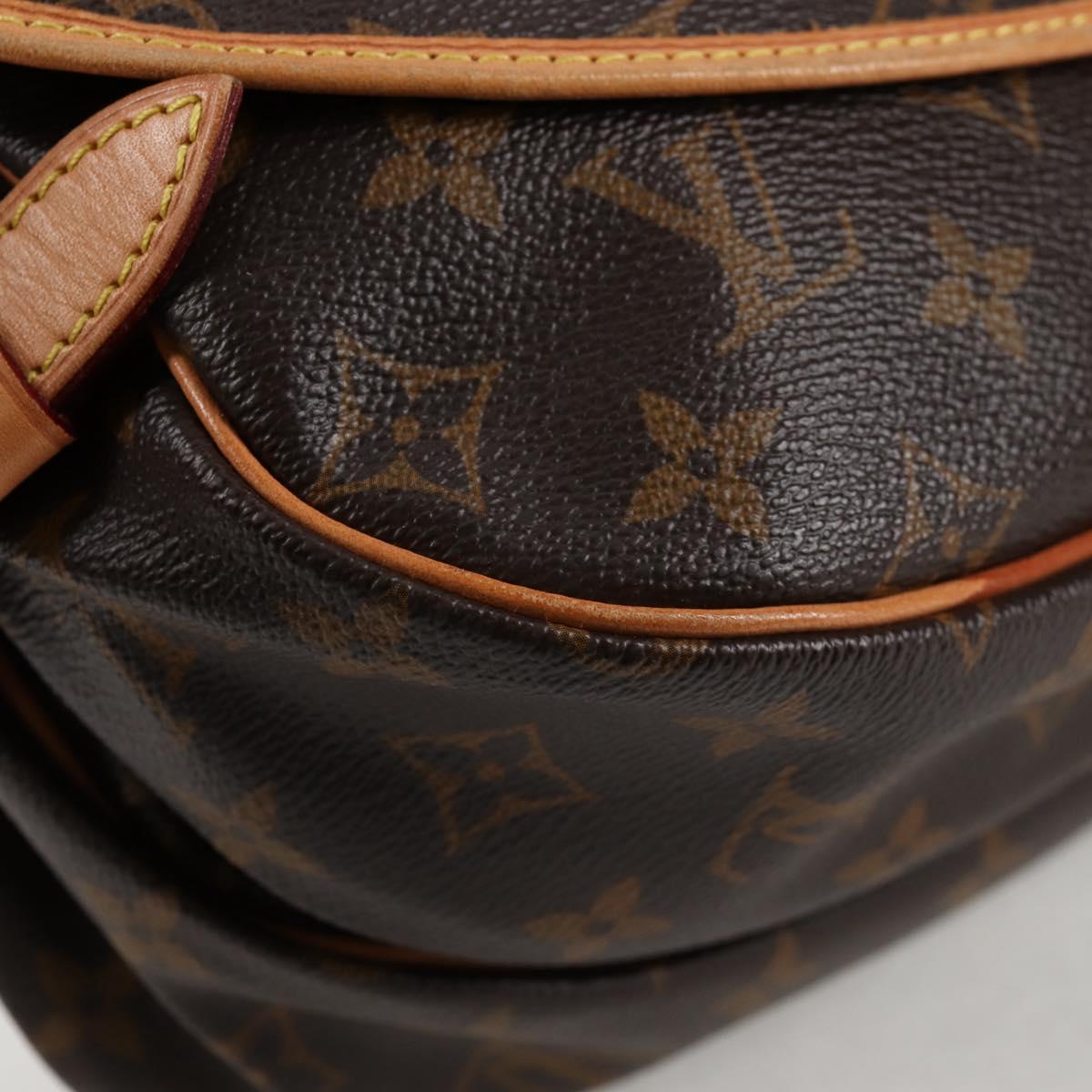 LOUIS VUITTON Monogram Saumur 35 Shoulder Bag M42254 LV Auth PP736V