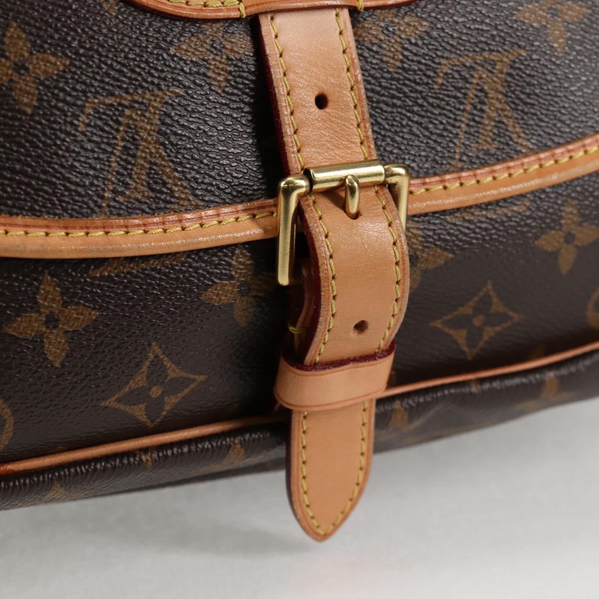 LOUIS VUITTON Monogram Saumur 35 Shoulder Bag M42254 LV Auth PP736V