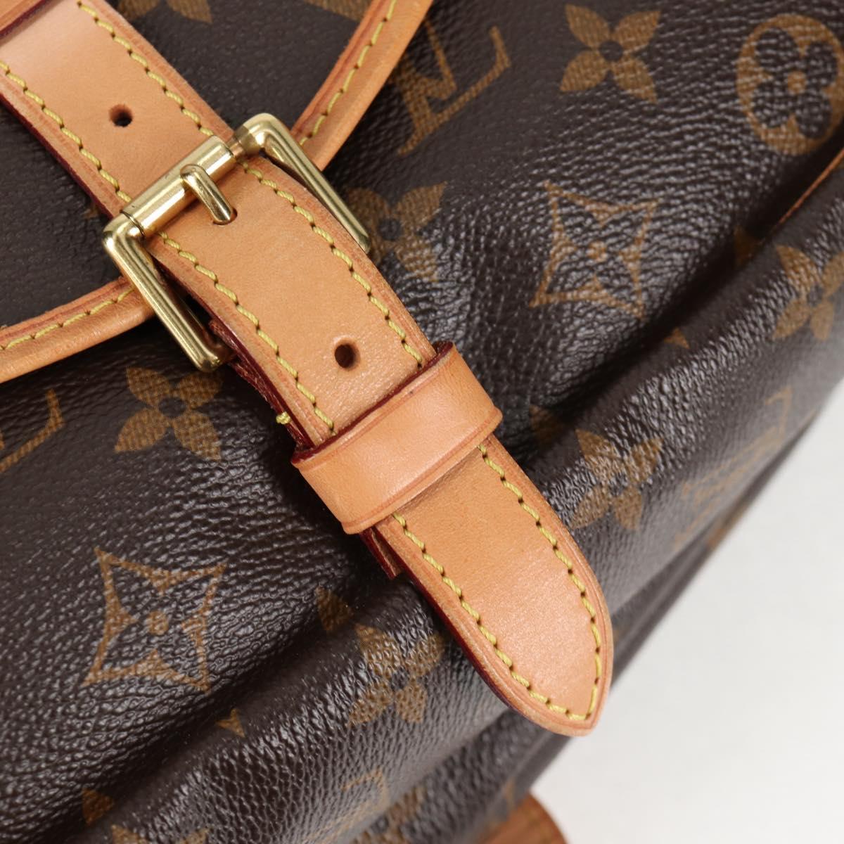 LOUIS VUITTON Monogram Saumur 35 Shoulder Bag M42254 LV Auth PP736V