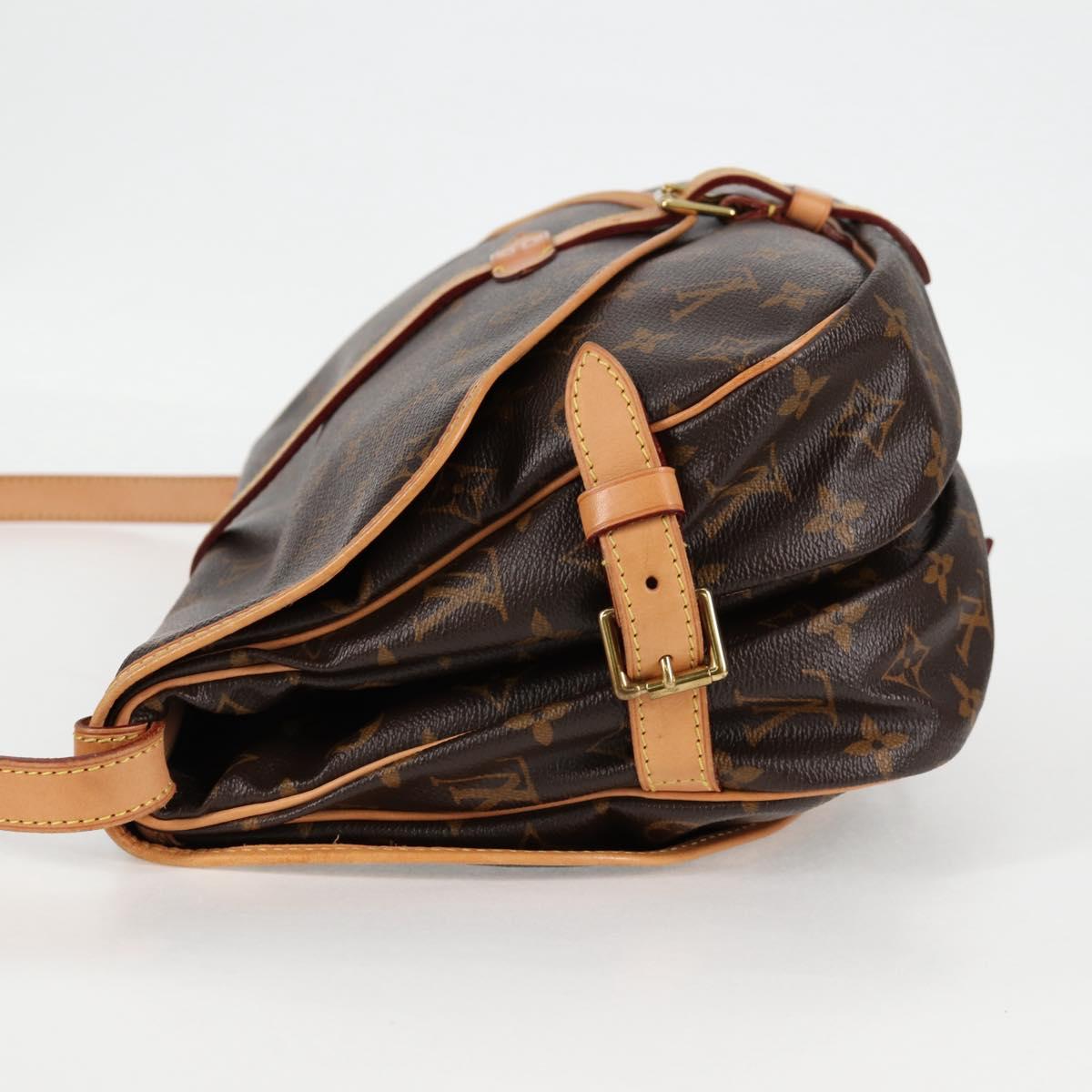 LOUIS VUITTON Monogram Saumur 35 Shoulder Bag M42254 LV Auth PP736V