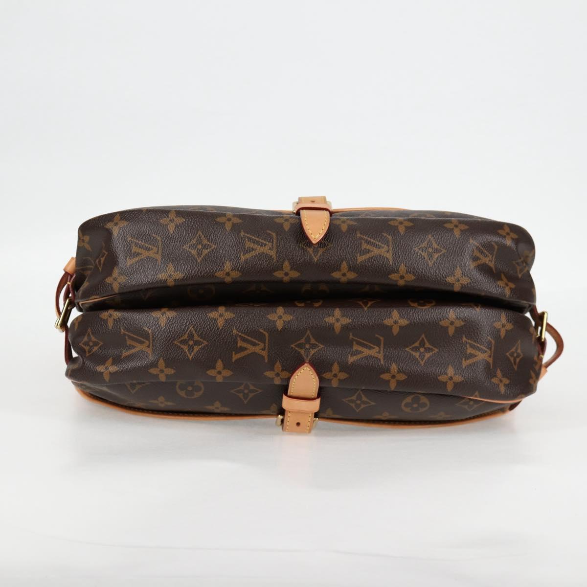 LOUIS VUITTON Monogram Saumur 35 Shoulder Bag M42254 LV Auth PP736V