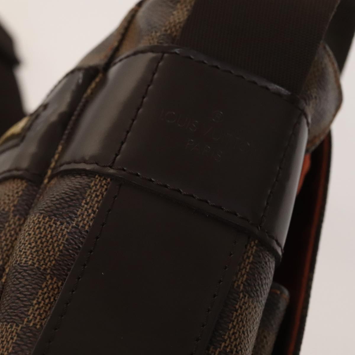 LOUIS VUITTON Damier Ebene Bastille Shoulder Bag N45258 LV Auth PP829
