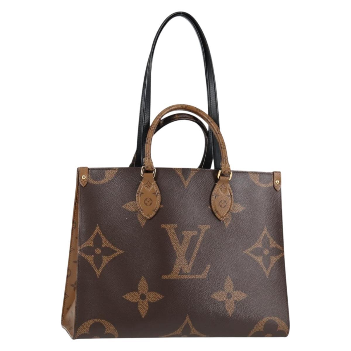 LOUIS VUITTON Monogram Reverse Giant On the Go MM Tote Bag M45321 LV Auth PP834A